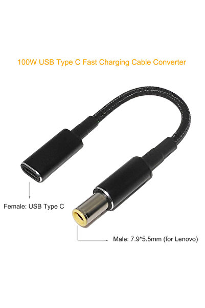 Choice كابل شحن سريع T2 100 واط USB Type C PD لجهاز ThinkPad T61 T60 T420 T43...