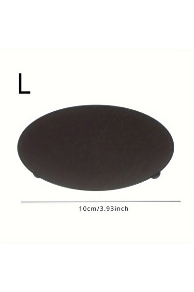 Choice حامل شمعدان دائري من الحديد المطاوع بتصميم عتيق باللون الأسود - قطعة و...