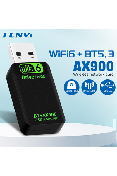 Choice AX900 BT5.3 FENVI AX900 WiFi6 USB Adapter Bluetooth 5.4 Dual Band 2.4G&5GHz 2in1 Dongle USB Wireless