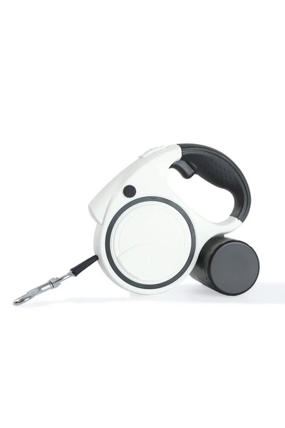 Choice مقود كلب 5 متر أبيض أسود 5 متر LED مقود كلب تلسكوبي ثنائي اللون أوتوما...