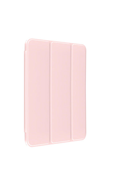 Choice جراب سيليكون ناعم لجهاز iPad 10.2 الجيل السابع والثامن والتاسع 2019 2020 2021 من جلد البولي يوريثان وردي اللون