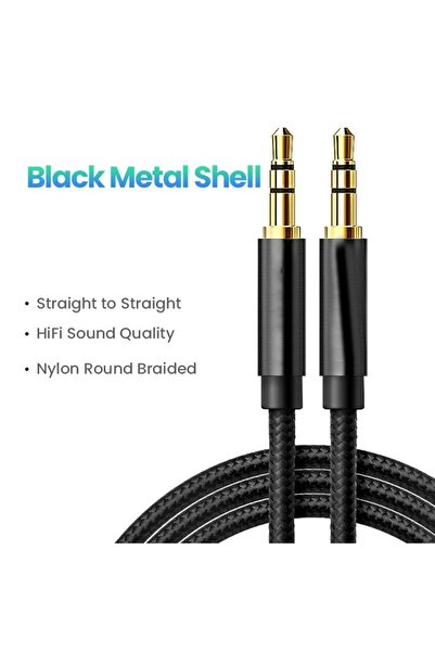 Choice 1.5m Black Straight Aux Cable Speaker Cable 3.5mm Audio Cable for Car Headphone Audio 3.5mm Jack Spe
