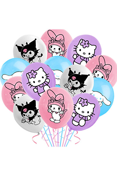 Miniso مجموعة بالونات كرتونية من 10 قطع مقاس 12 بوصة، مزيج من 30/20/10 قطع، ب...