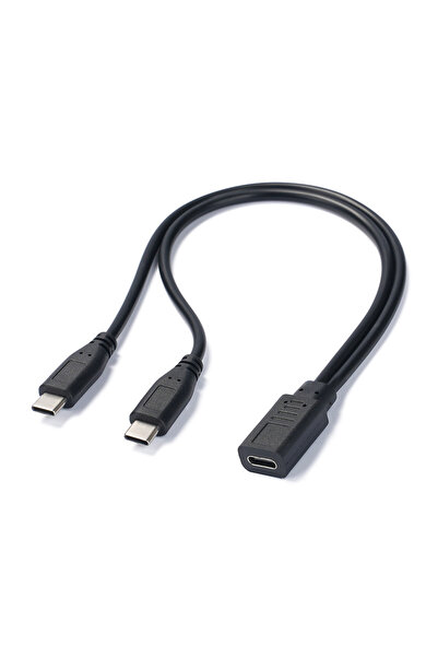 Choice كابل USB C بطول 0.3 متر و2 متر إلى 1F، كابل تمديد من النوع C بطول 1 إل...