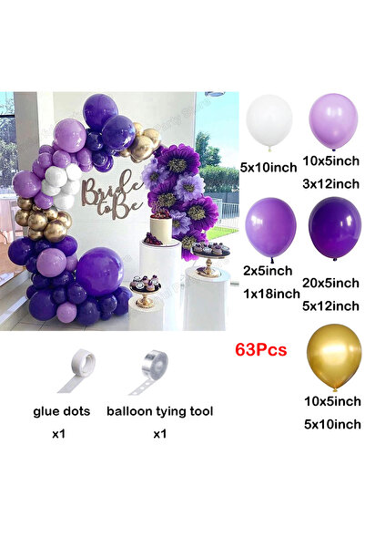 Choice7 As picture No 18 139Pcs Dark Purple Light Balloon Garland Arch Kit Me...
