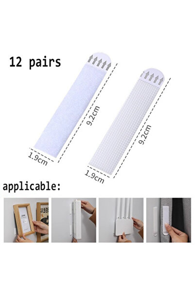 Choice شرائط إطار لاصقة ثابتة بدون ثقب مقاس 19 × 92 مم، خطاف حائط للصور ذاتية...