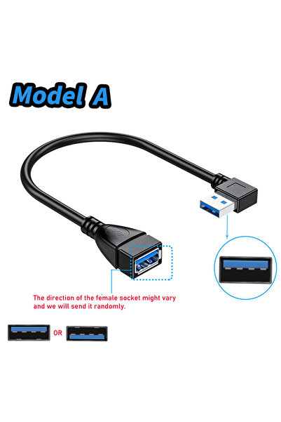 Choice كابل محول طراز A كابل تمديد USB 3.0 قصير كابل تمديد USB 3.0 ذكر إلى أن...