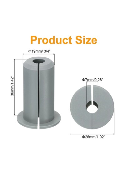 Choice حلقات تثبيت حائط رمادية اللون، قطعتان، مقاس 3/4 بوصة، حلقات تثبيت حائط...