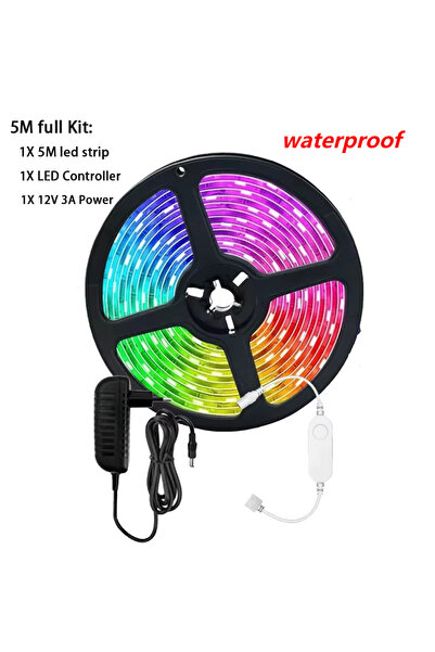 Choice مجموعة مصابيح شريطية LED RGBWW 5M مقاومة للماء بمقبس الاتحاد الأوروبي،...
