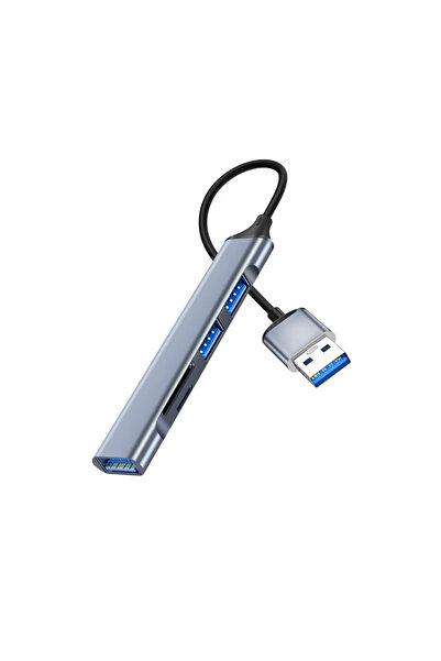 Choice موزع USB رمادي USB من النوع C موزع من الألومنيوم USB A 3.0 مع قارئ بطاقة SD TF USB 2.0 لجهاز MacBook P