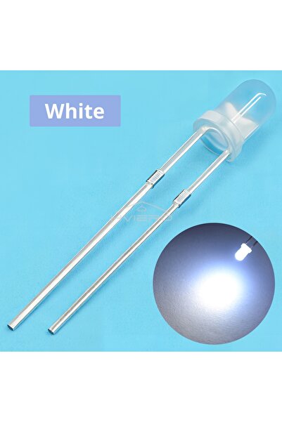 Choice 100 قطعة من مصابيح LED دائرية باعثة للضوء F3 3 مم بيضاء اللون لتزيين ب...