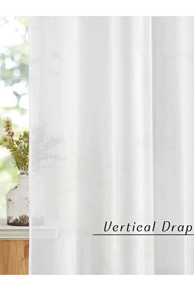 Choice ستائر شيفون بيضاء فائقة النعومة من التول الشفاف، قطعة واحدة، ذات طيات ثابتة، مقاس 140×180 سم، عالية الجودة