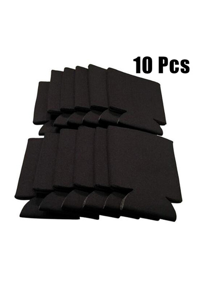 Choice Black 10X Beer Can Cooler Neoprene Can Sleeves Collapsible Insulated D...