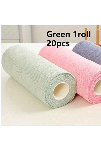 Choice لفة واحدة وردية اللون تحتوي على 20 قطعة قماش تنظيف قابلة لإعادة الاستخ...