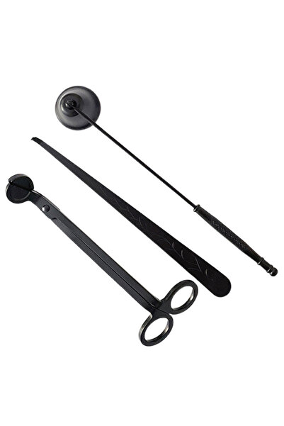 Choice Black 3PCS Candle Wick Trimmer Set Candle Extinguishing Device Stainle...