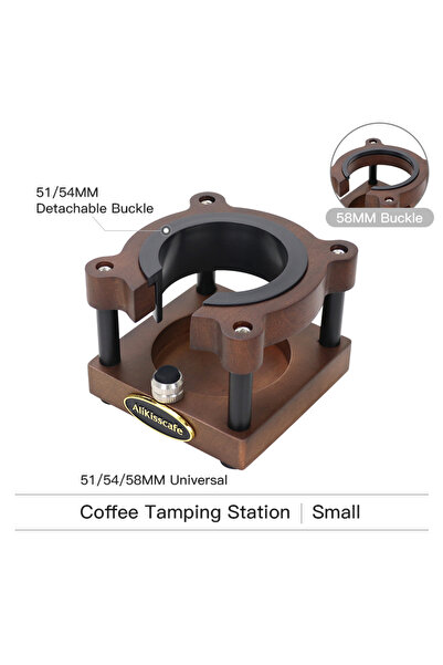 Choice حامل مرشح القهوة S حامل محطة دك القهوة حامل مرشح القهوة حصيرة 51 مم 54 مم 58 مم خشب للدل