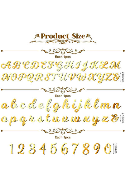 Choice 64 قطعة من زينة الكيك المصنوعة يدويًا على شكل رقم أبجدي من الأكريليك، ...