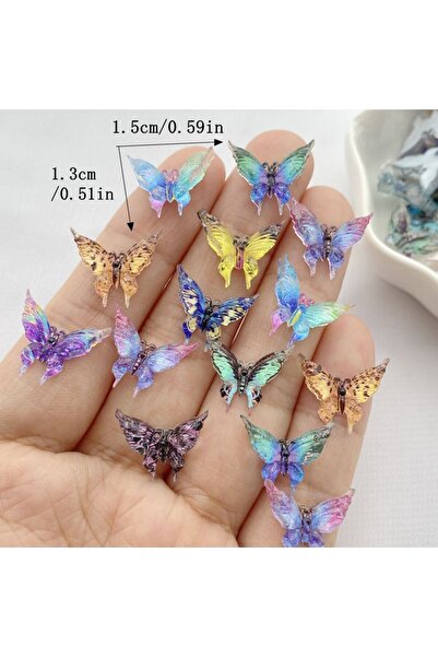 Choice Big 30Pcs New Cute Resin Mini Colorful Butterflies Flatback Ornament J...