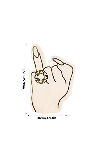 Choice 20 قطعة منديل زينة لحفل توديع العزوبية مناديل مبتكرة على شكل خاتم ألماس على شكل إصبع العروس