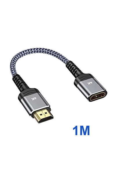 Choice محول كابل تلفزيون عالي الدقة 4K بطول 1 متر مع محول HDMI ذكر إلى HDMI أ...