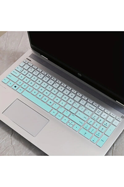 Choice واقي لوحة مفاتيح من السيليكون بلون النعناع المتدرج مخصص لأغطية لوحة مفاتيح أجهزة الكمبيوتر المحمولة من سلسلة HP 15