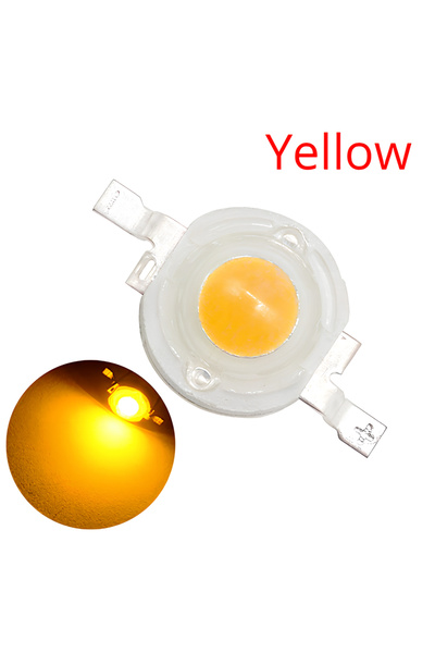 Choice أصفر 10 قطع تيار مستمر 3 فولت 3 واط عالية الطاقة ديود باعث للضوء رقاقة...