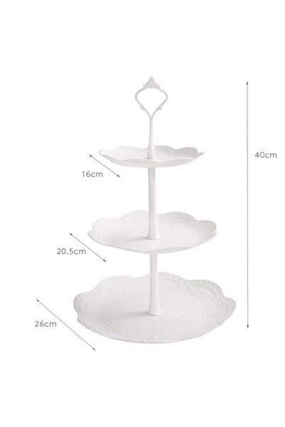 Choice Round 3 Tier Cupcake Stand Plastic Tiered Serving Stand Dessert Tower Tray for Tea Party Baby Shower