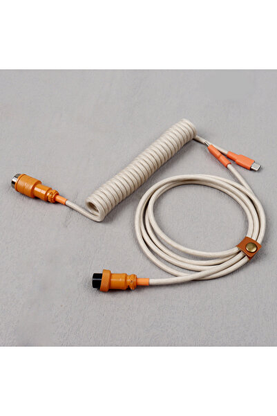 Choice 1.5m 2C14 LANO Double USB C Mechanical Keyboard Coiled Cable GX16 Avia...