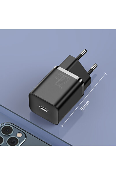 Baseus 20W EU Plug Super Si 20W Charger USB C Charger Phone Charger For iPhone Portable Adapter PD