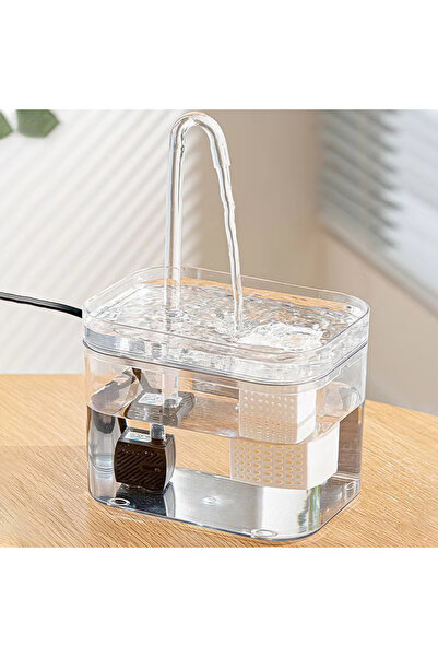 Choice transparent Transparent cat drinking fountain automatic circulating li...