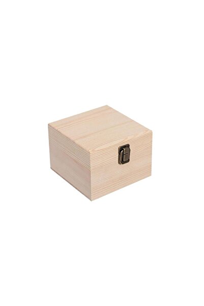 Choice صندوق تخزين خشبي بتصميم ريفي عتيق مقاس 14×14×10 سم مع غطاء مفصلي ومنظم...