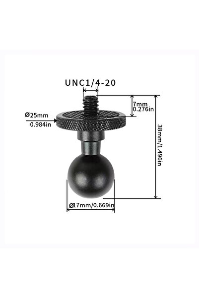 Choice 1 قطعة 17 مم 25 قاعدة 17 مم رأس كروي 25 مم/40 مم قاعدة محول مشبك تثبيت...