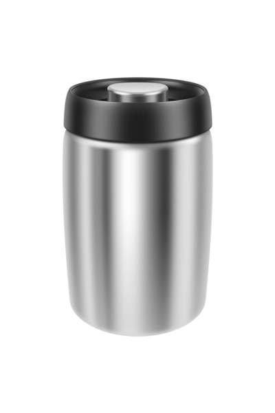 Choice علبة تخزين شاي من الفولاذ المقاوم للصدأ مفرغة من الهواء ومقاومة للرطوبة مع وعاء قهوة فضي محكم الغلق