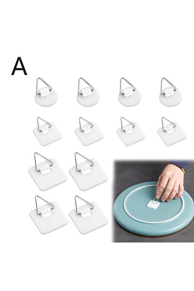 Choice 12 قطعة من حاملات الأطباق اللاصقة غير المرئية، حاملات الأطباق العمودية...