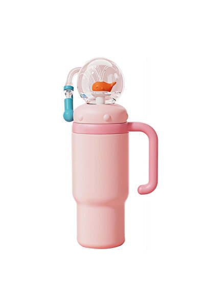 Choice كوب مياه على شكل حوت مصنوع من الفولاذ المقاوم للصدأ سعة 710 مل مع مقبض...