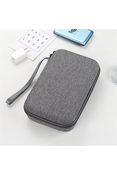 Choice grey Large Capacity Travel Electronics Accessories Organizer Tablet Hard Disk Cable Portable Storage