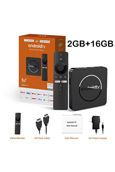 Choice EU Plug 2G 16G Voice Remote Smart Q10 8K Media Player TV Box Android14 Google Voice Assistant Allwi