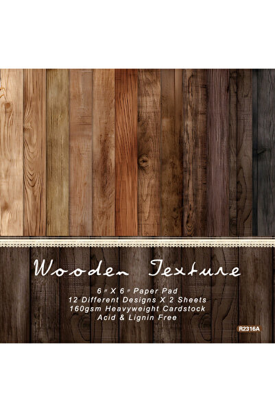 Choice R2316A، 24 ورقة، مقاس 6×6 بوصة، بتصميم نسيج خشبي، مجموعة ورق سكرابوكين...