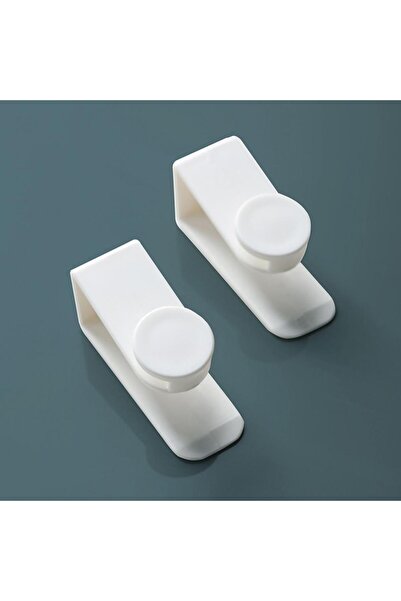 Choice 7.3X3CM White 2Pcs Simple No Drilling Multifunctional Clothes Hanger O...
