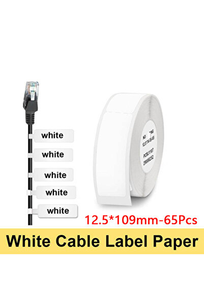 Choice4 White Label Niimbot Thermal Cable Label 1Roll Paper Adhesive Waterpro...