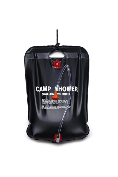 Epilons حقيبة استحمام للتخييم سعة 20 لترًا مع سخان شمسي