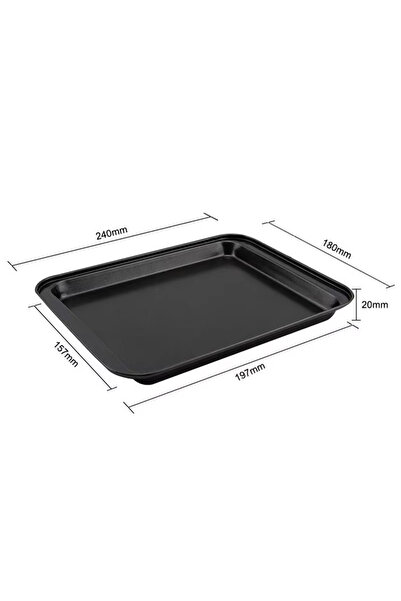 Choice صينية خبز مستطيلة مقاس 24×18 سم، قالب خبز محمص من الفولاذ الكربوني غير لاصق، صينية خبز وكعك