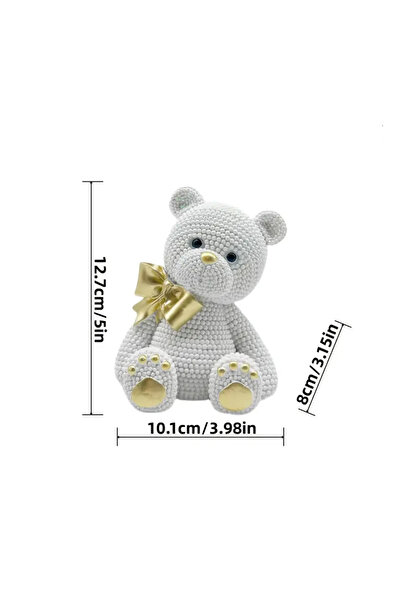 Choice قطعة واحدة من دببة الخرز البيضاء الملونة والمبتكرة، هدية مثالية لعيد ا...