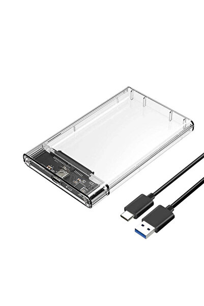 Choice1 Type c 3.1 New Transparent Portable Hard Drive Case For 2.5-inch SATA...