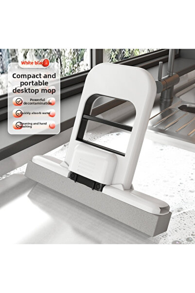 Choice black Mini Mop for Wiping The Table, Hand-held, Hands-free, Cotton-absorbing, Foldable, Bathroom, Ki