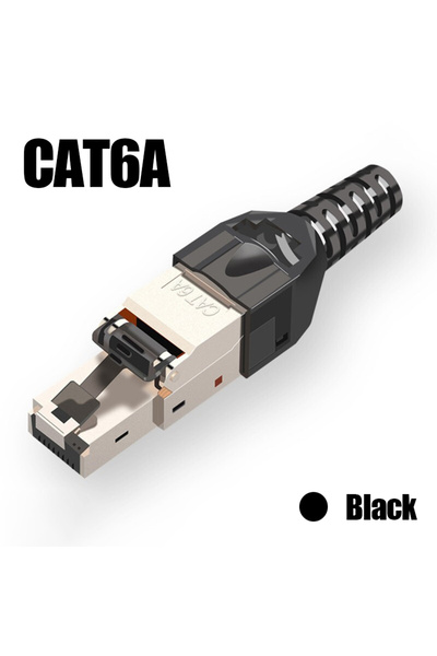 Choice 1PCS Black CAT6A ZOERAX 1PCS RJ45 CAT8 Cat7 CAT6A Tool-Free Connector Toolless RJ45 Termination Plug