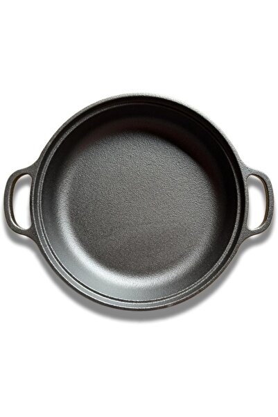 Choice مقلاة دائرية غير لاصقة من الحديد الزهر مقاس 25 سم مع مقابض مزدوجة للغاز والكهرباء