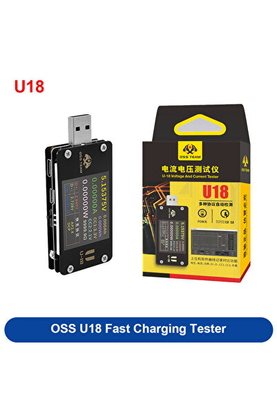 Choice U18 Tester OSS U18 Fast Charging Tester Type-C/USB-A PD2.0/QC3.0 1.77"...