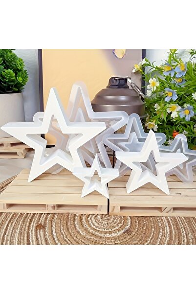 Choice قوالب السيليكون على شكل نجمة مجوفة للحرف اليدوية - قوالب صب من الراتينج والجبس والطين على شكل نجمة خماسية...