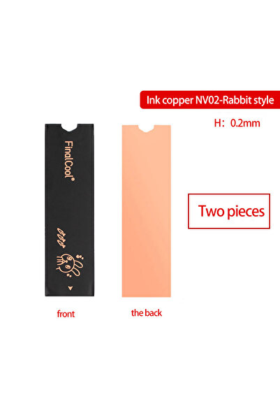 choice2 NV02-Rabbit (قطعتان) مشتت حراري SSD من FinalCool NV02 Graphene M.2، طبقة مزدوجة من الجرافين ورقائق النحاس Des